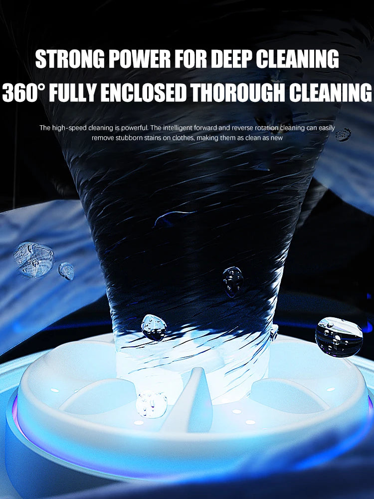 2025 wireless mini digital washing machine, rechargeable portable intelligent small underwear and sock specific washing cup 1.5L