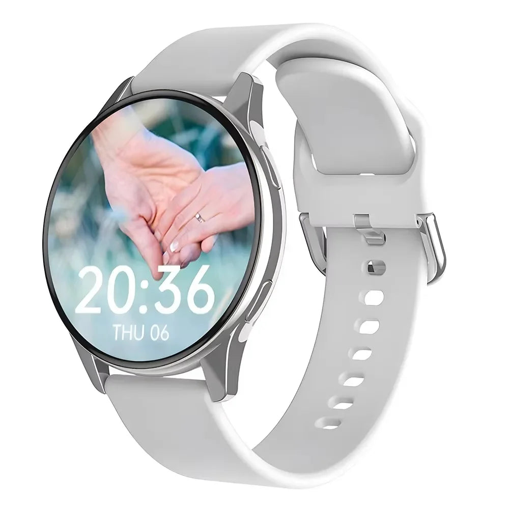 Track your sleep and stay connected in style with this round-display smartwatch for men and women, compatible with iOS and Android!