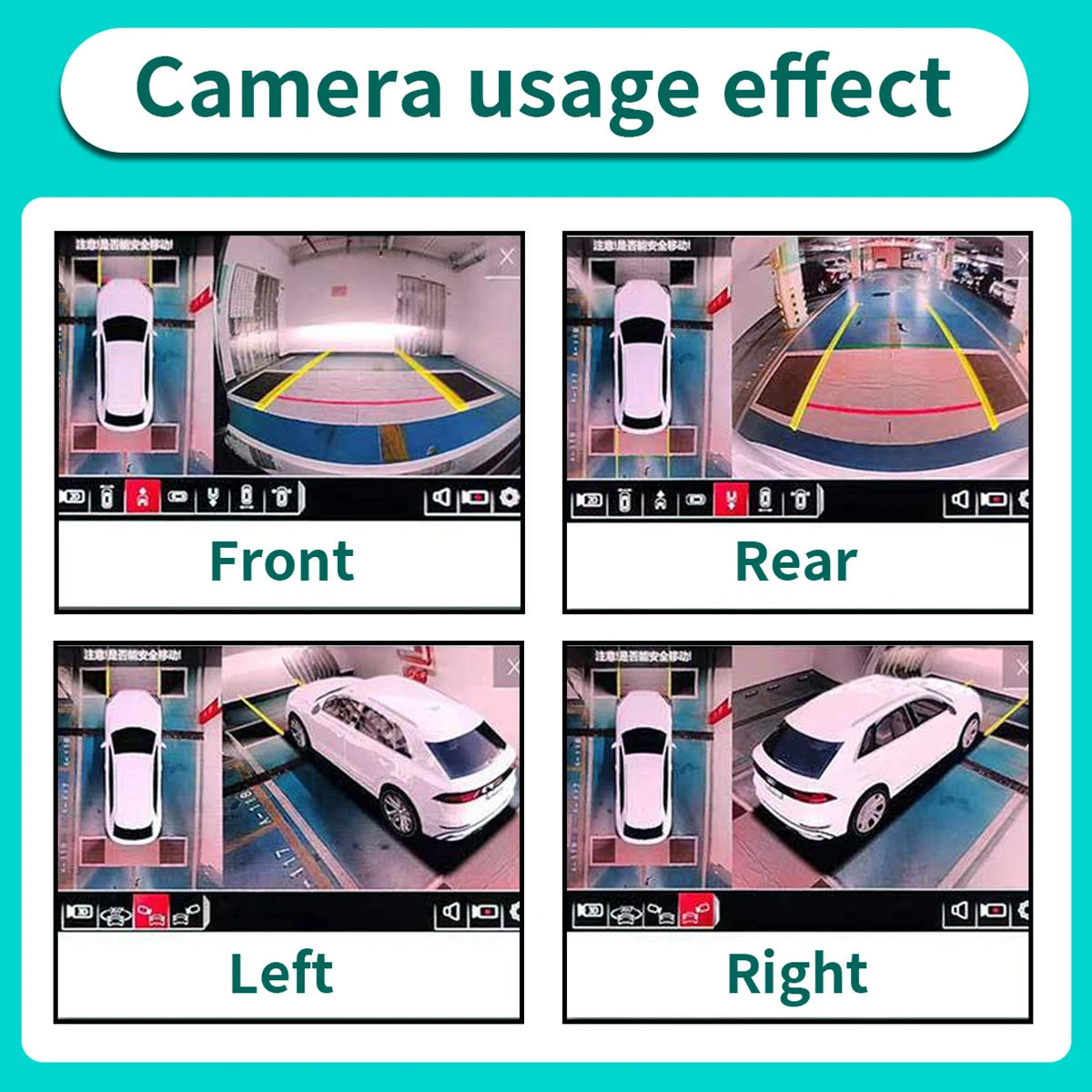 AHD 1080P 360° Panoramic Camera Rear / Front / Left / Right 3D 360 Bird View Panoramic Accessories For Car Android Radio