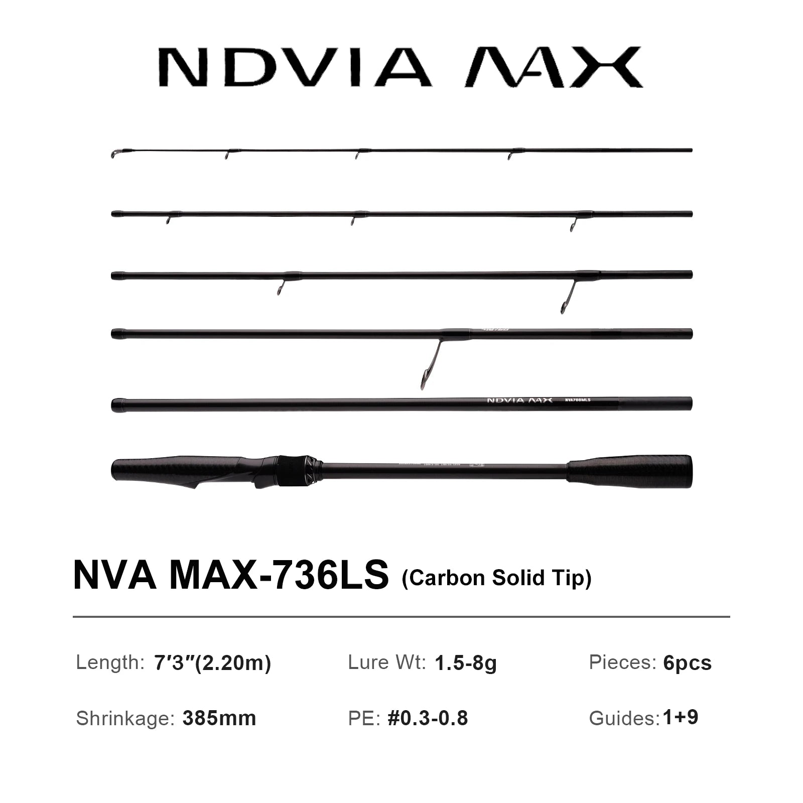 PURELURE NEW NDVIA MAX Ajing And Eging Tubular Tip 8FT 8.3FT 8.6FT 1.2-10G Soft Lure And EGI F/MF Action Perch Pike Zander Squid