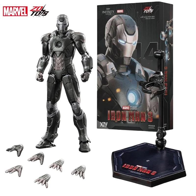 ZD Toys Iron Man MK1 MK2 MK3 MK4 MK5 MK6 MK7 MK42 MK43 MK45 MK46 War Machine Movie Action Figure 7 Inches Adult Collectible Toys