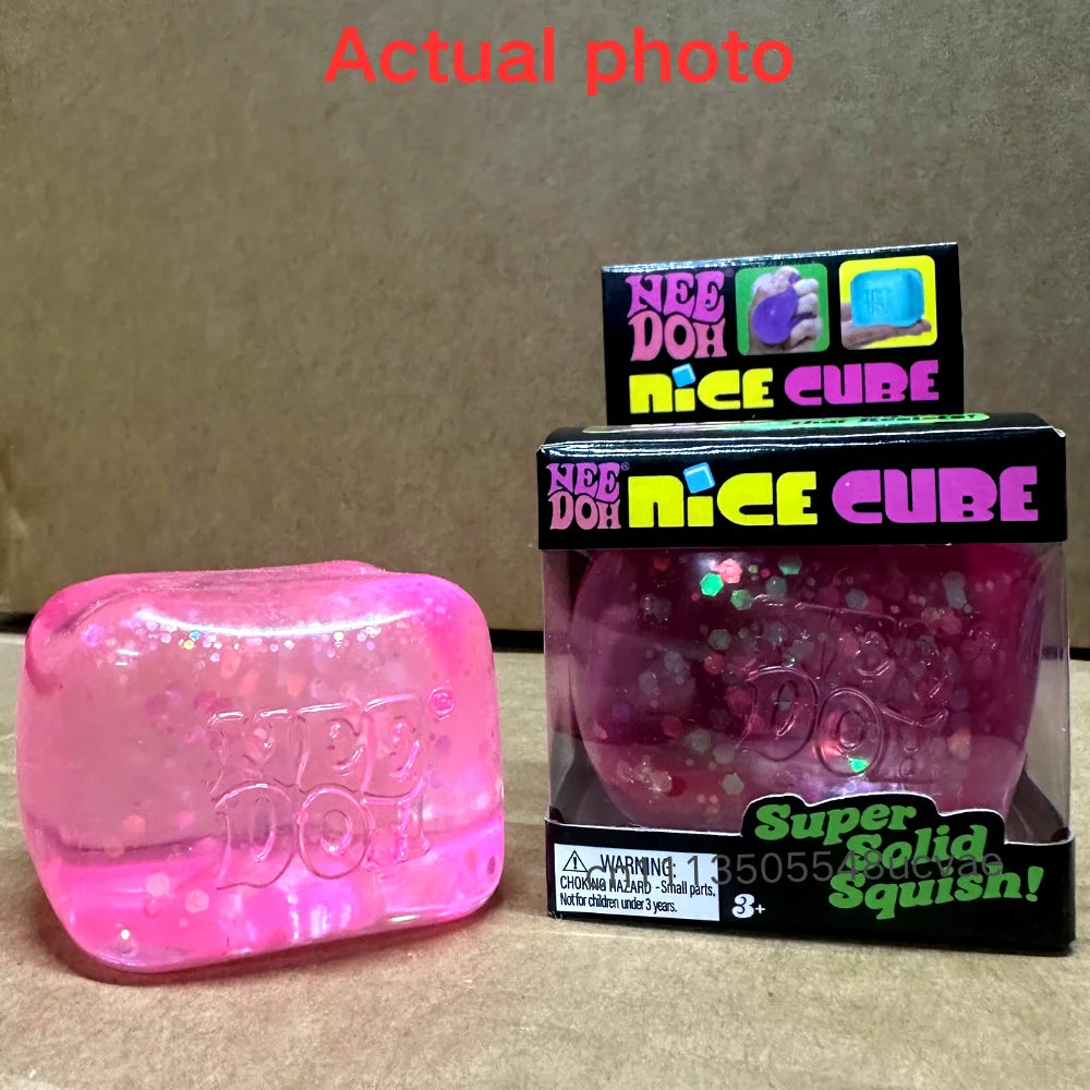 NeeDoh Nice Cube Series of Products Stress Relief Toy Soft Squeeze Fidget Cube for Kids & Adults  Anxiety Relief Sensory Toy