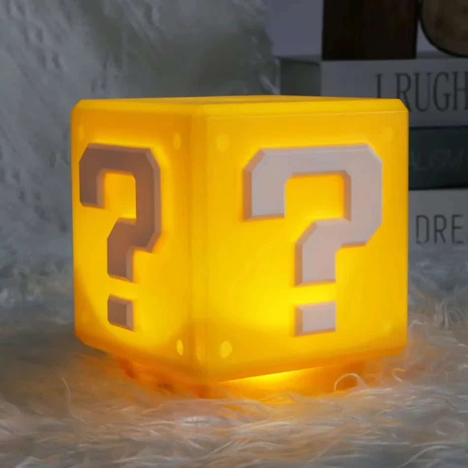 LED Question Mark Brick Night Light With Music USB Charging Desk Lamp Light Birthday X-mas Gifts