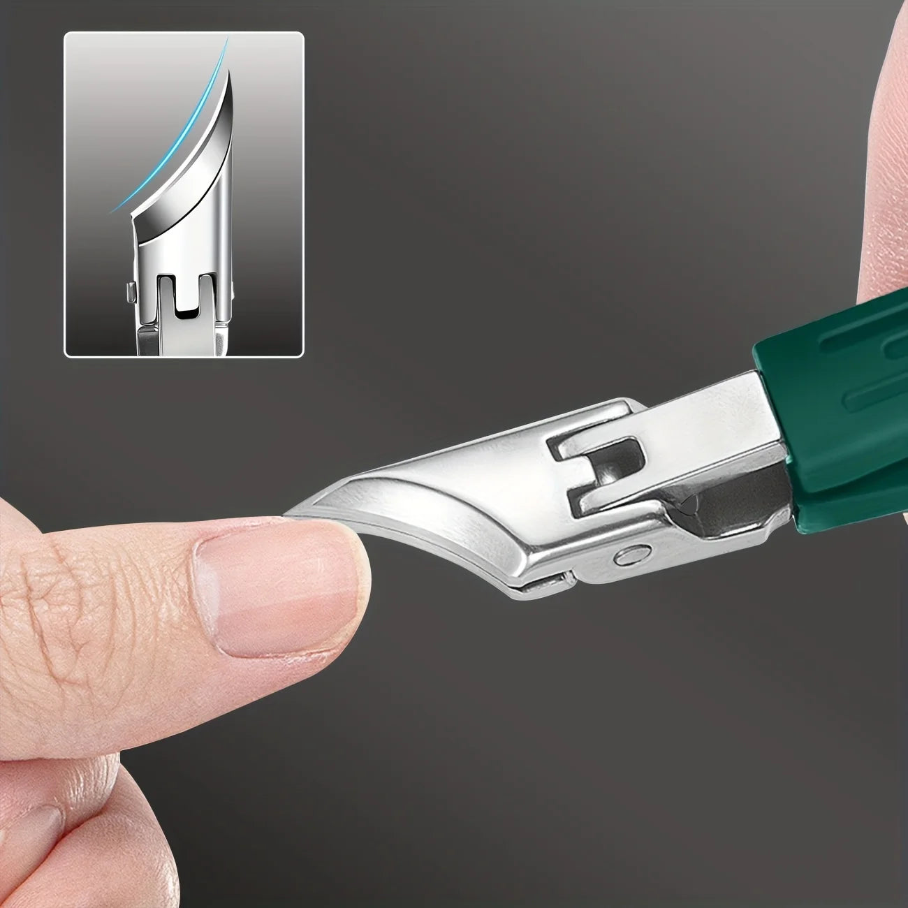Thick Ingrown Nails Heavy Duty Stainless Steel Trimmer Safety Soft Grip Ultra Sharp 25 Degree Angled Blade Seniors Splash Proof