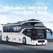 811PCS City Tour Bus Building Blocks Double-Decker Tourist Bus Model Bricks Desktop Ornaments Diy Puzzle Toys Holiday Gifts