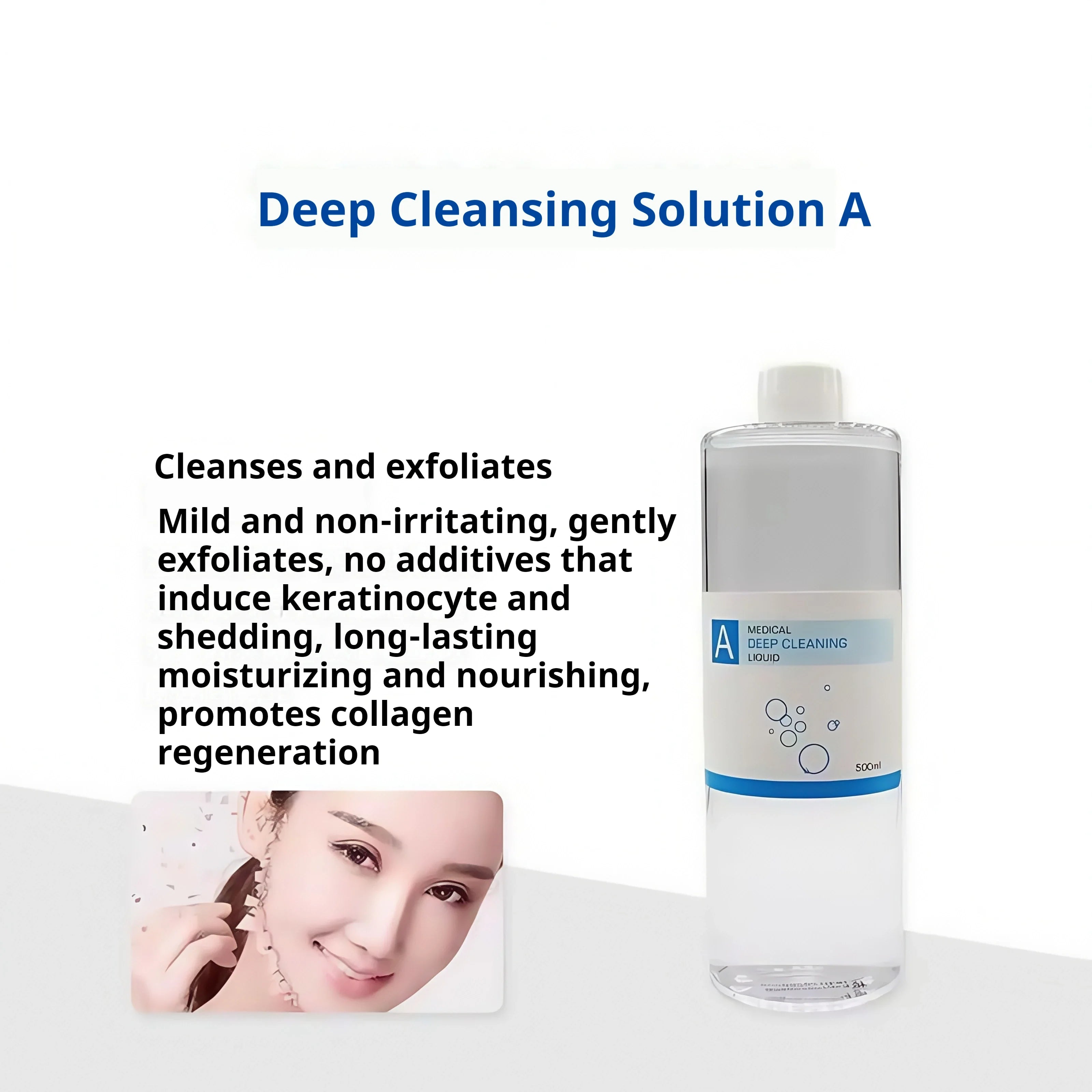 Enhance your skincare routine with this Aqua Hydra Peeling Solution facial serum. Formulated for use with dermabrasion beauty care machines, this serum helps hydrate and rejuvenate the skin for a radiant complexion.