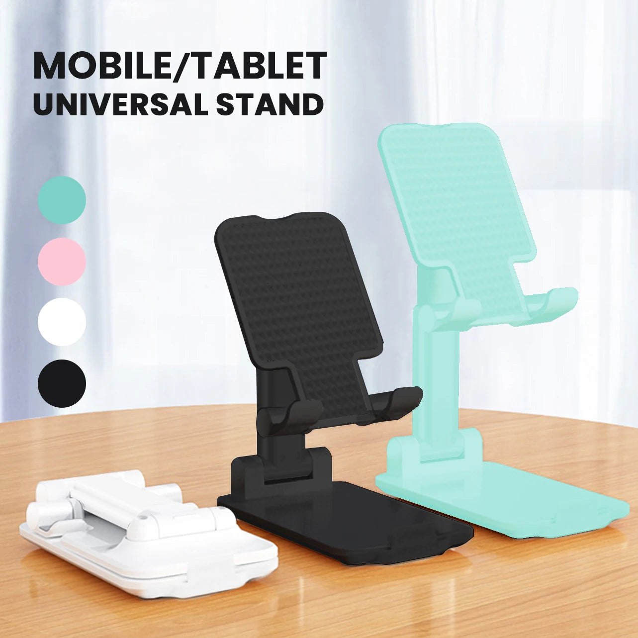Keep your phone within easy reach with this adjustable desktop phone holder stand—perfect for hands-free use and quick access!
