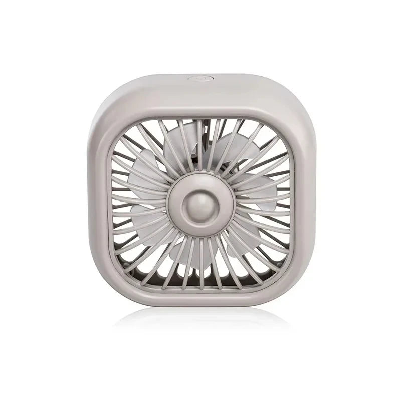 Summer New Mini USB Car Fan, 3 Speed Adjustable, Air Vent Mount with Colorful Light, Auto Cooling Fan Car Accessories