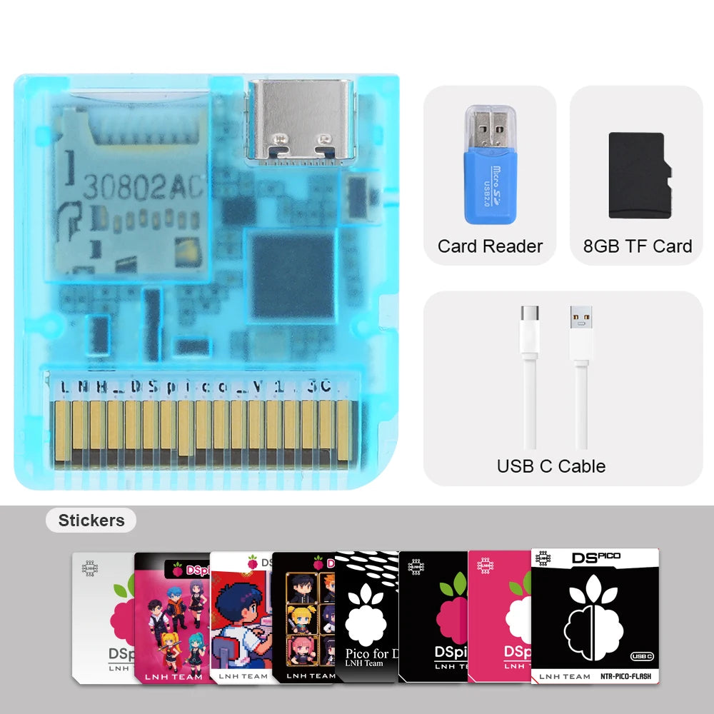 Chiscart  DSpico USB C Version Game Cartridge For NDS NDSL DSi 3DS Consoles