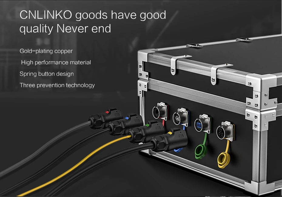 Cnlinko LP24 Plastic IP67 Waterproof 3pin Aviation Electric Plug Socket AC500V 25A Power Connector for Circular Wire Connection