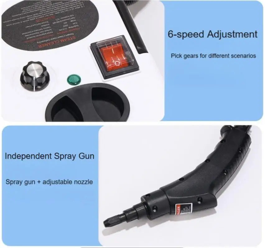 2500W Handheld Steam Cleaner High Pressure Household Car Detailing Steam Cleaning Machine with Cleaning Tools US Standard