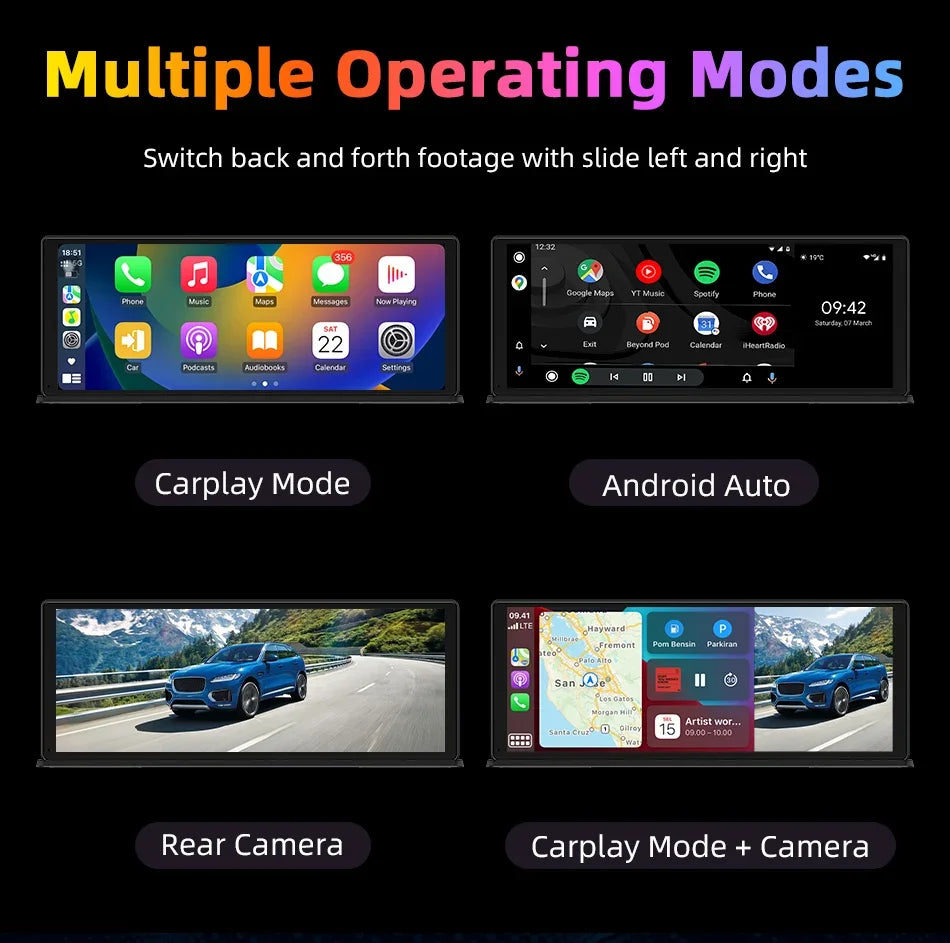 Develuck 11.3" Car Stereo Wireless Carplay Android auto Video with Rear Camera GPS Navigation Car Audio Receivers Dual Bluetooth