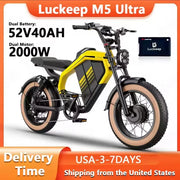 E-Bike 2000W Motor 52V40AH All-terrain Fully Suspended Off-road Motorcycle Electric Bike 20*4.0-inch Fat Tire  Electric Bicycle