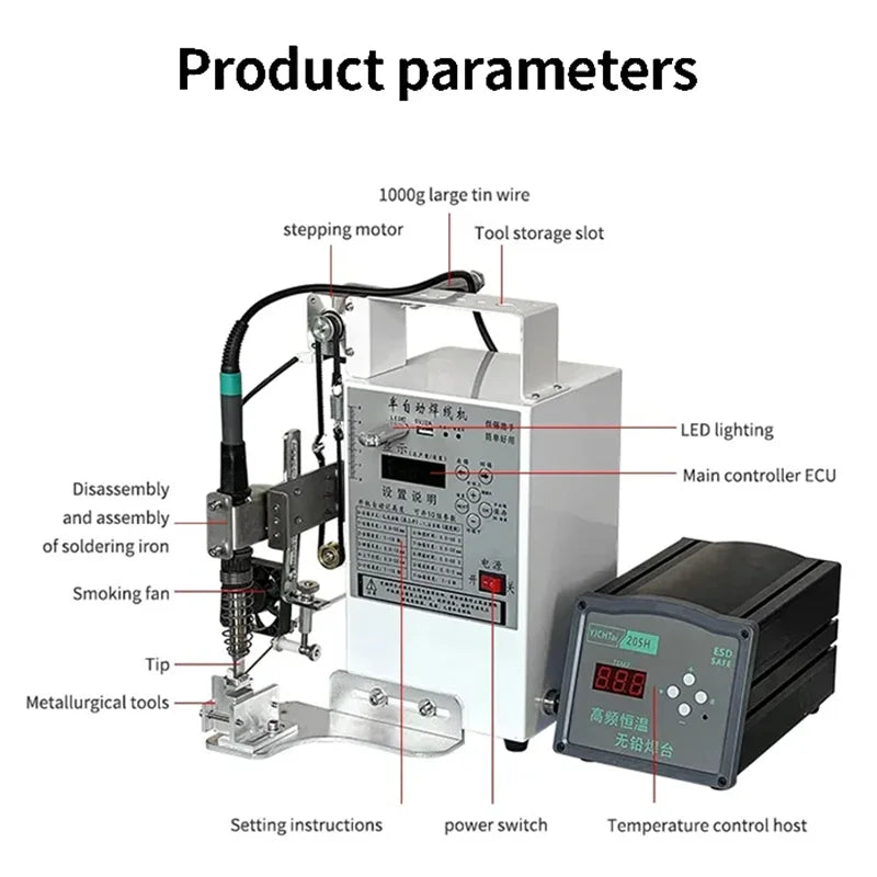 Top Automatic Tin Feeding Soldering Machine Foot-Operated Soldering Station Plug Circuit Board USB Welding Equipment Spot Welder