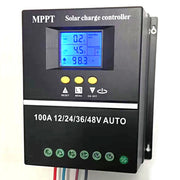 Efficiently manage your solar power system with this 100A/80A/60A MPPT/PWM solar charge controller—compatible with 12V, 24V, 36V, and 48V systems for reliable battery charging and protection.