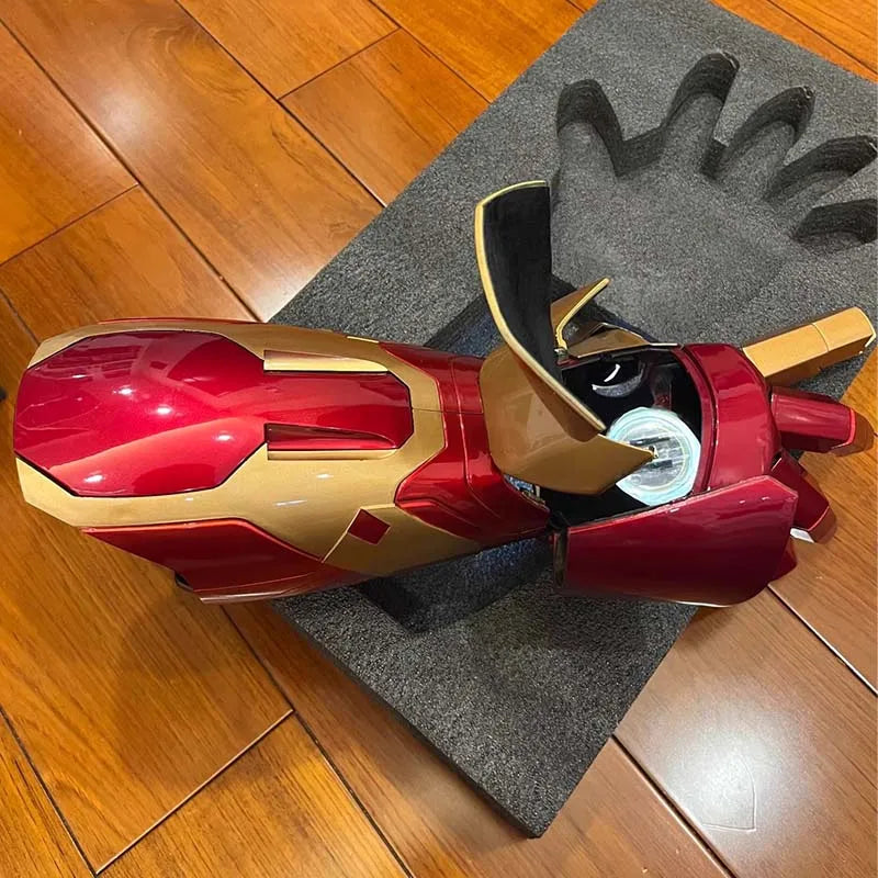 MK42 Figure Toy 1/1 Wearable Iron Man Armor Arm Palm With Led Light Halloween Party Carnival Props Cosplay Costumes Collection