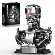 1469PCS Mecha Skull Skeleton Robot Building Blocks Movie T800 Bust Figures Model Desktop Ornament Construction Bricks Toys Gift