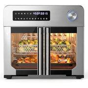 French Door Air Fryer Toaster Oven Combo, 10-in-1 Air Fryer Toaster Oven with Rotisserie, 24QT Large Countertop Convection Oven