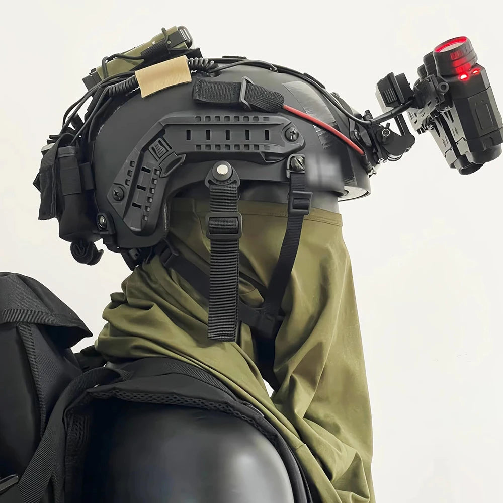 COD Tactical Fast Helmet Set with Six-Eye Night Vision Goggles Mask Adjustable Airsoft Wargame Gear for CS Cosplay, Hunting