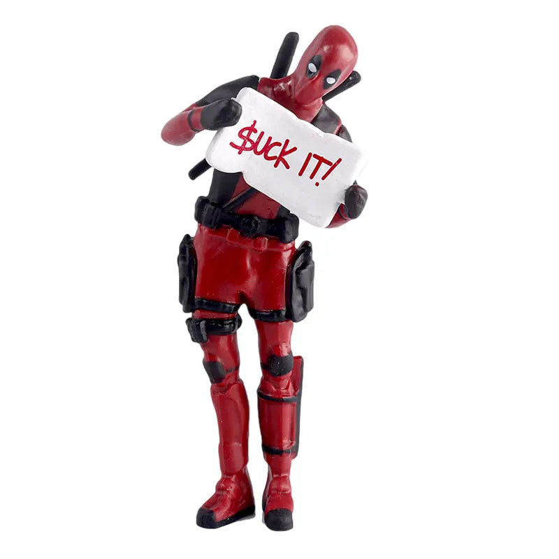 Anime Deadpool Action Figure Car Interior Decoration Toy Pendant Car Accessories Model Mini Doll Figurine Kids Toys Gift