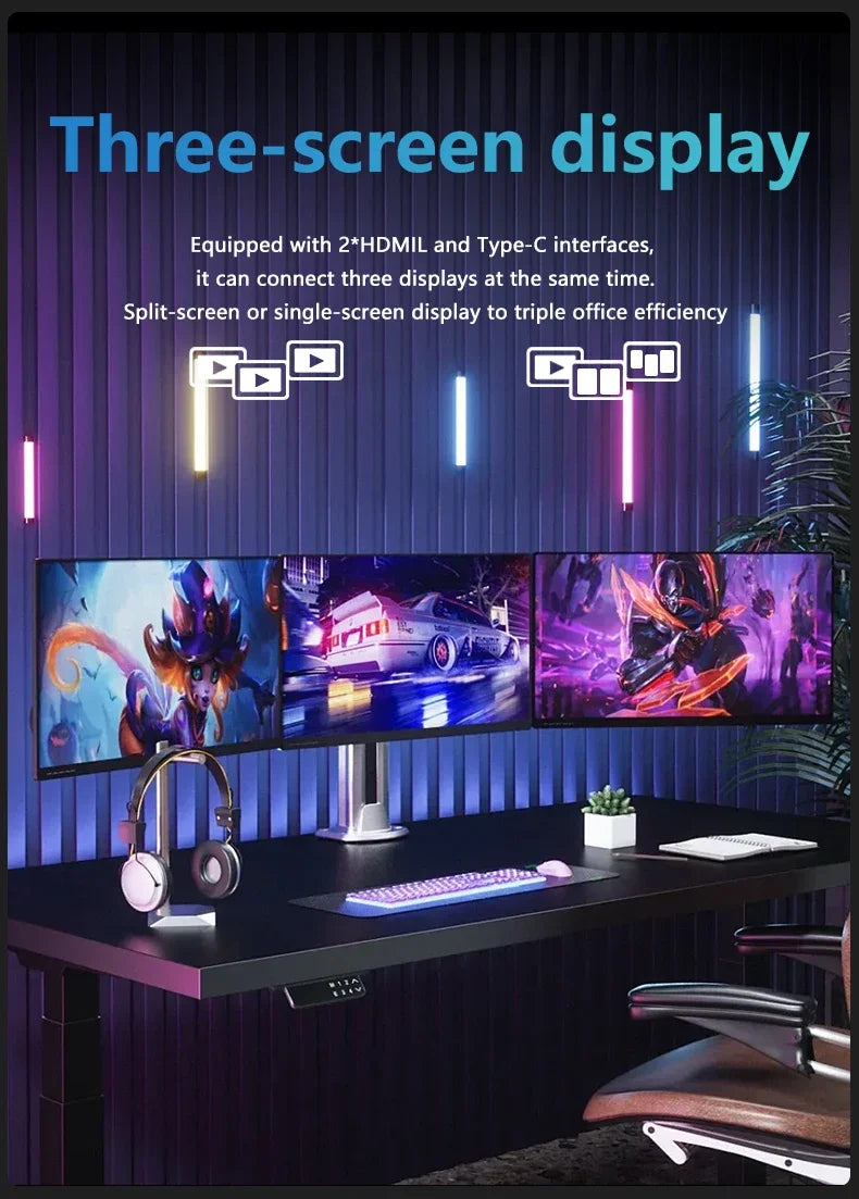 AMD Mini PC Gamer Ryzen 9 6900HX Ryzen 7 6800H ES 2xDDR5 2xLAN 2.5G NVMe USB4 WiFi6E Windows 11 Pro Desktop Mini Gaming Computer