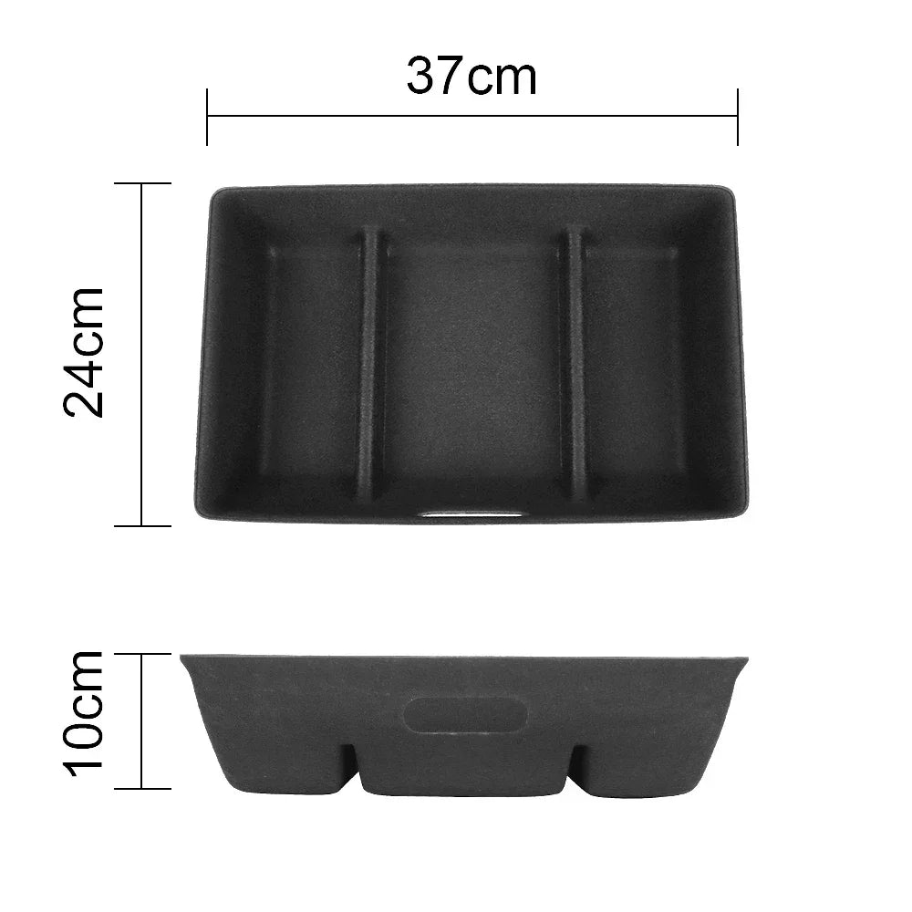 For Tesla Model Y High Capacity Organizer Case Felt Cloth Drawer Holder Under Seat Hidden Box Storage Box Black Worldmuma