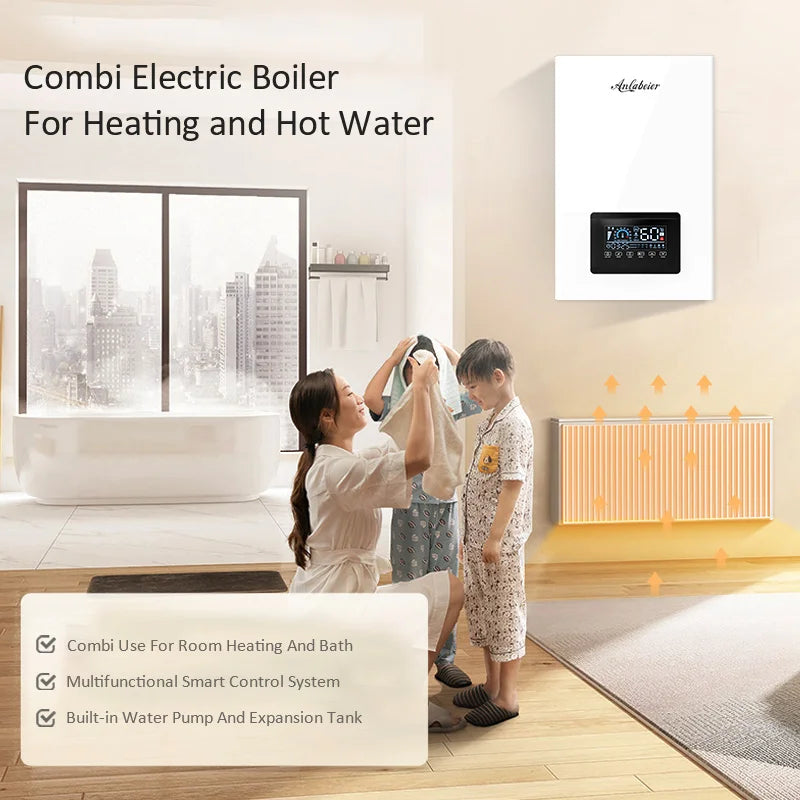 Enjoy efficient heating and hot water anytime with this electric boiler—reliable performance for your home or office!
