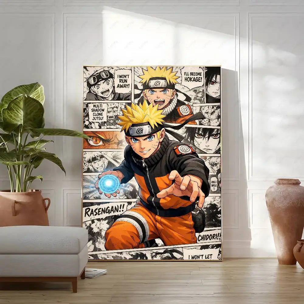 Naruto Anime Poster Rock Lee HD Canvas Wall Art Waterproof Print For Bedroom Living Room Home Decor Gift