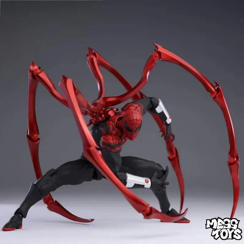 New MessToys Spiderman Figure Mess Toys Superior Neighbor Action Figure CT Toys Black Red Spider Man Figurine Kid Toy Gift