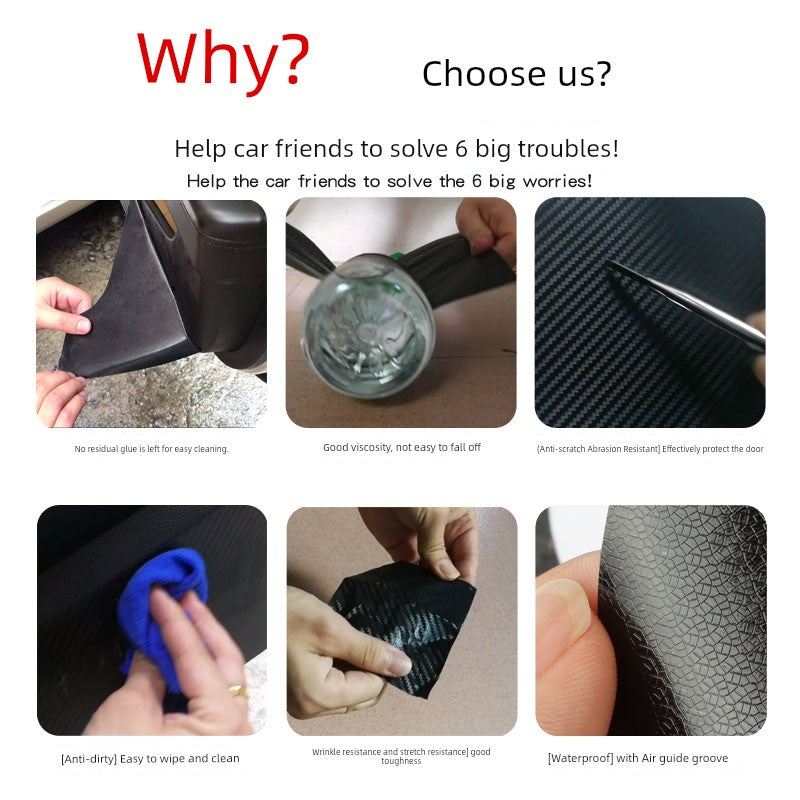 Volvo XC60 Carbon Fiber Interior Car Door Kick Protection Pad