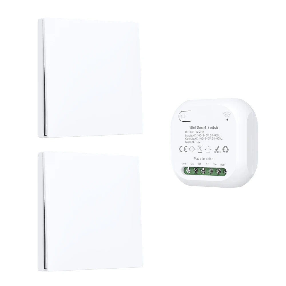 New High-End No Battery Self Powered Wireless Switch 1/2/3 Gang High-Sensitivity Kinetic Switches Rf433mhz Waterproof Panel