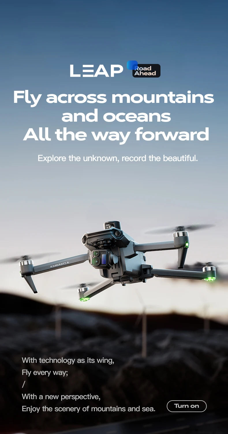 2025 New Wing 6 drone professional aerial photography HD 8K With Screen Remote Control Aircraft 20 Kilometer Obstacle Avoidance