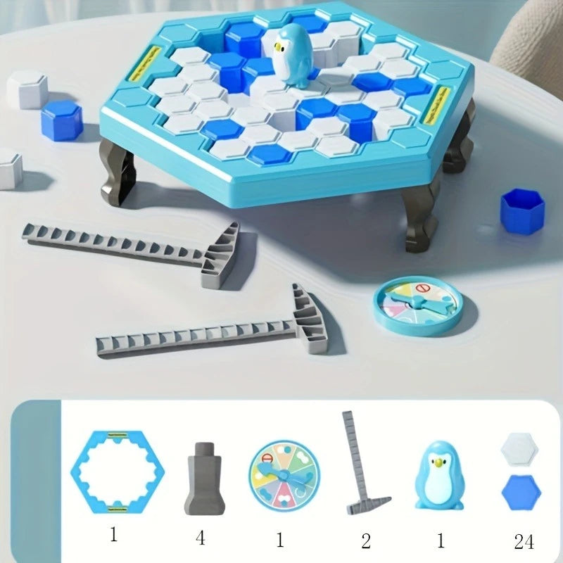Save The Penguin Ice Tapping Rescue Game Portable Travel Board Game Camping Fun Game Night Party Game