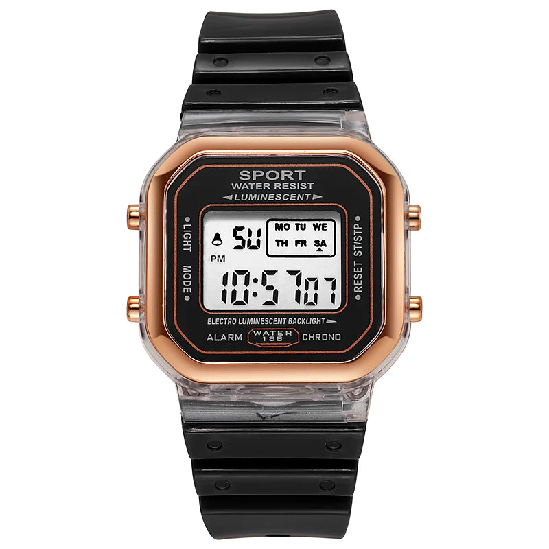 New Children's LED Digital Watch Student Multi functional Outdoor Sports Watch Minimalist Men's and Women's Electronic Watch