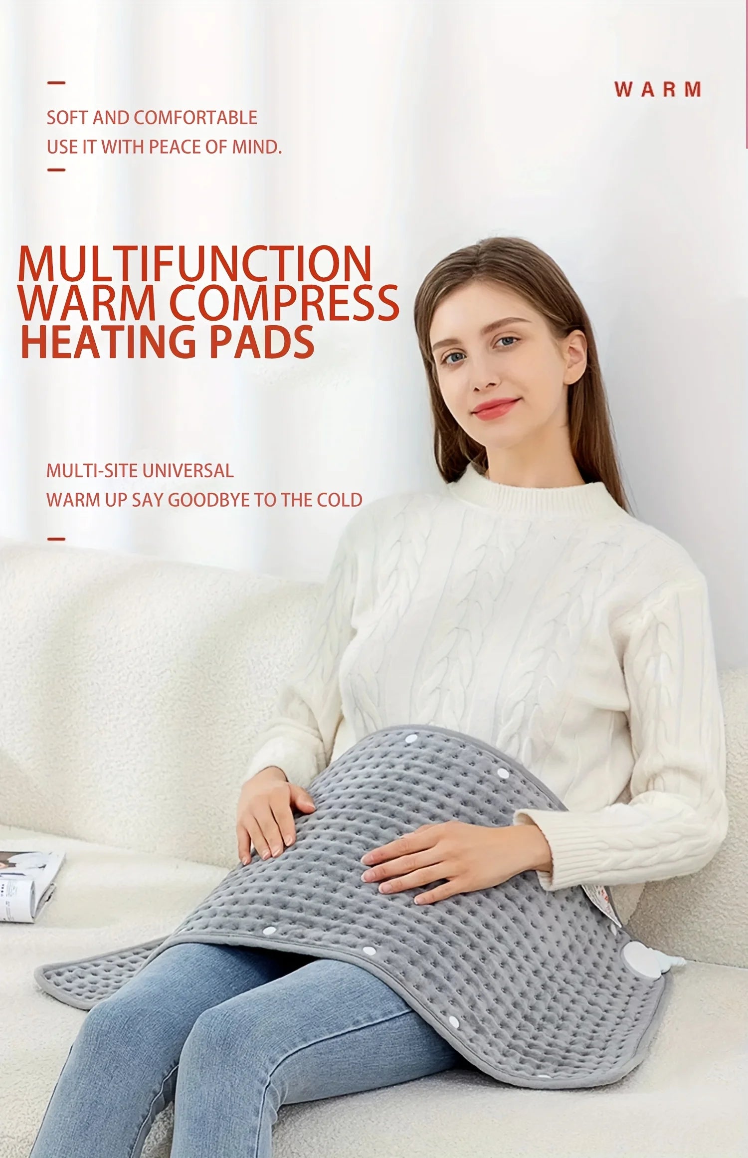 40" X 20", XXL heating pad, large electric heating pad, local warehouse, 9 heat levels