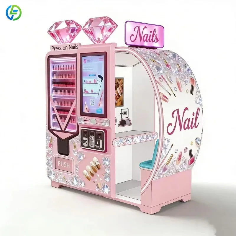 Customized Automated Nail Art Printer Somatosensory Camera 3D Technology Coin QR Code Token Payment Systems Machine