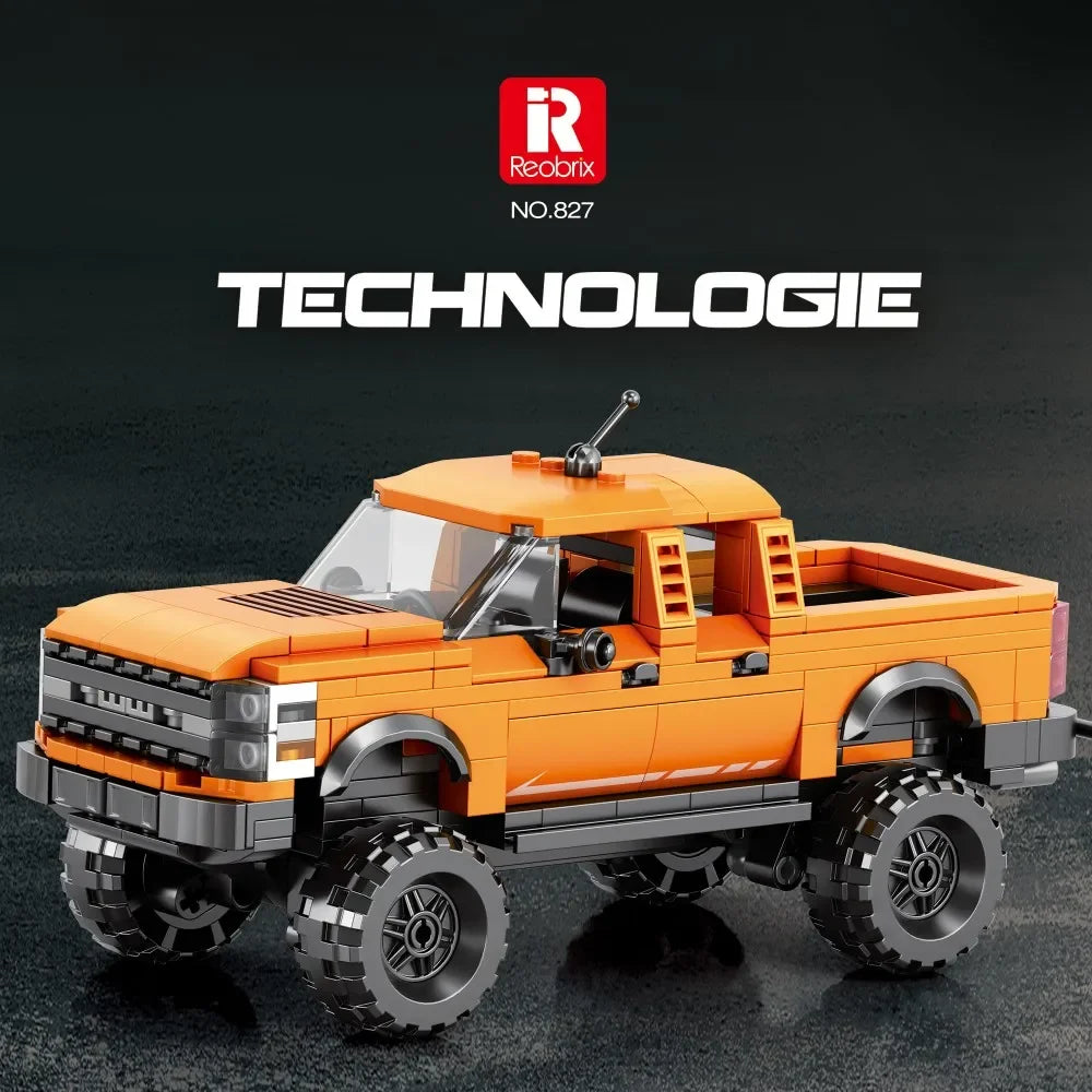 423PCS Pickup Truck Building Blocks City Freight Car Model Bricks Desktop Decoration Educational DIY Toys For Kids Holiday Gifts