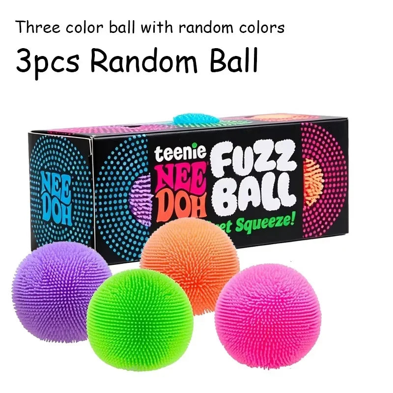 NeeDoh Fuzz Ball Blind Box Series Desktop Ornament Stress Relief Toys Suitable For People Under Pressure Fun Soft Stress Ball