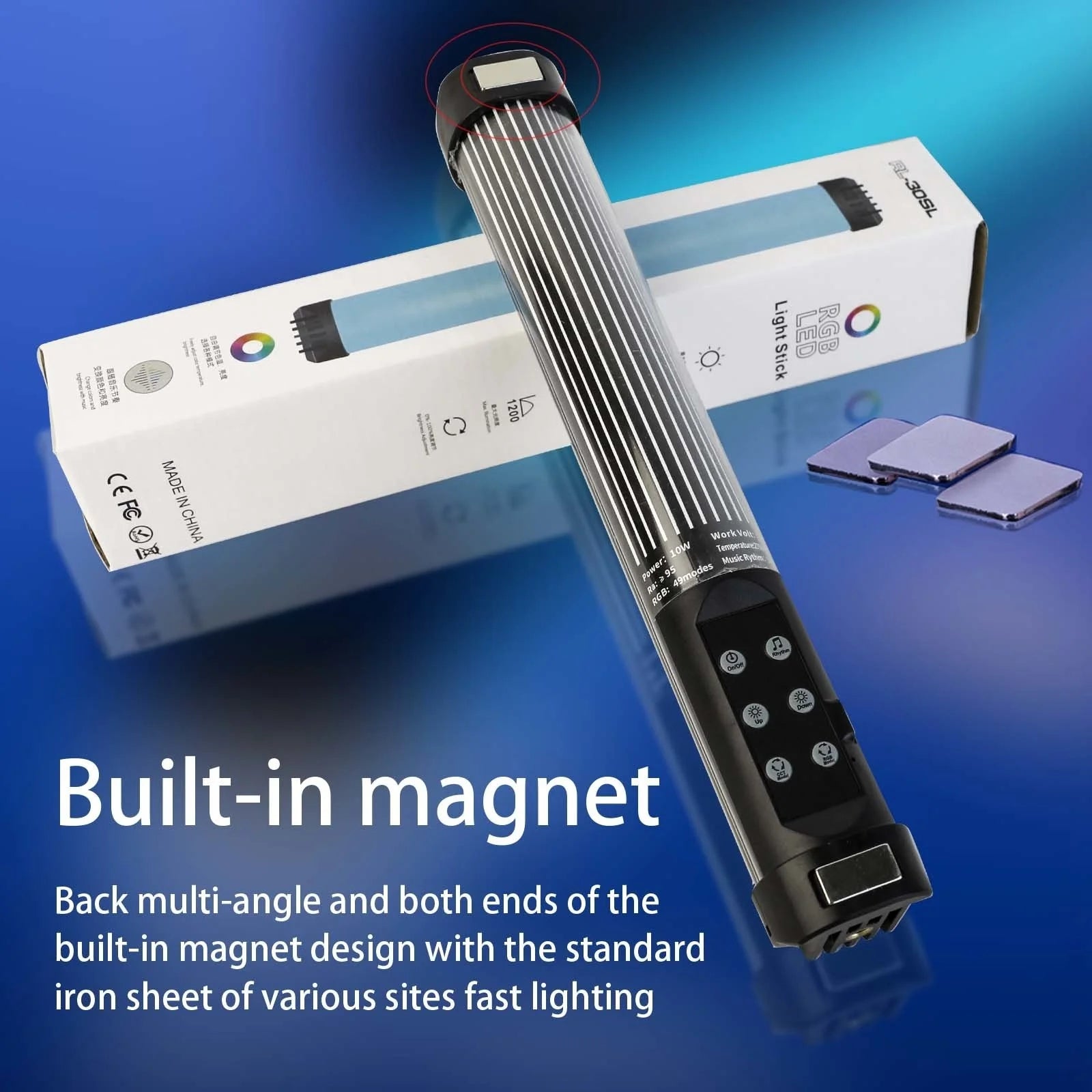 RGB Photographic Lighting 2700-7500K Magnet Photography Mini Handheld LED Light Stick Tube Stick Lamp For Video Vlog Fill Light