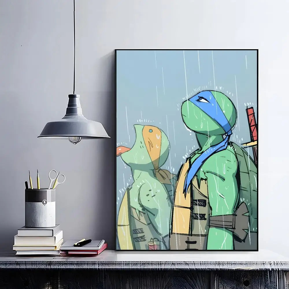 Classic Teenage Mutant Ninja Turtles Poster Posters Retro Kraft Paper Sticker DIY Room Bar Cafe Aesthetic Art Wall