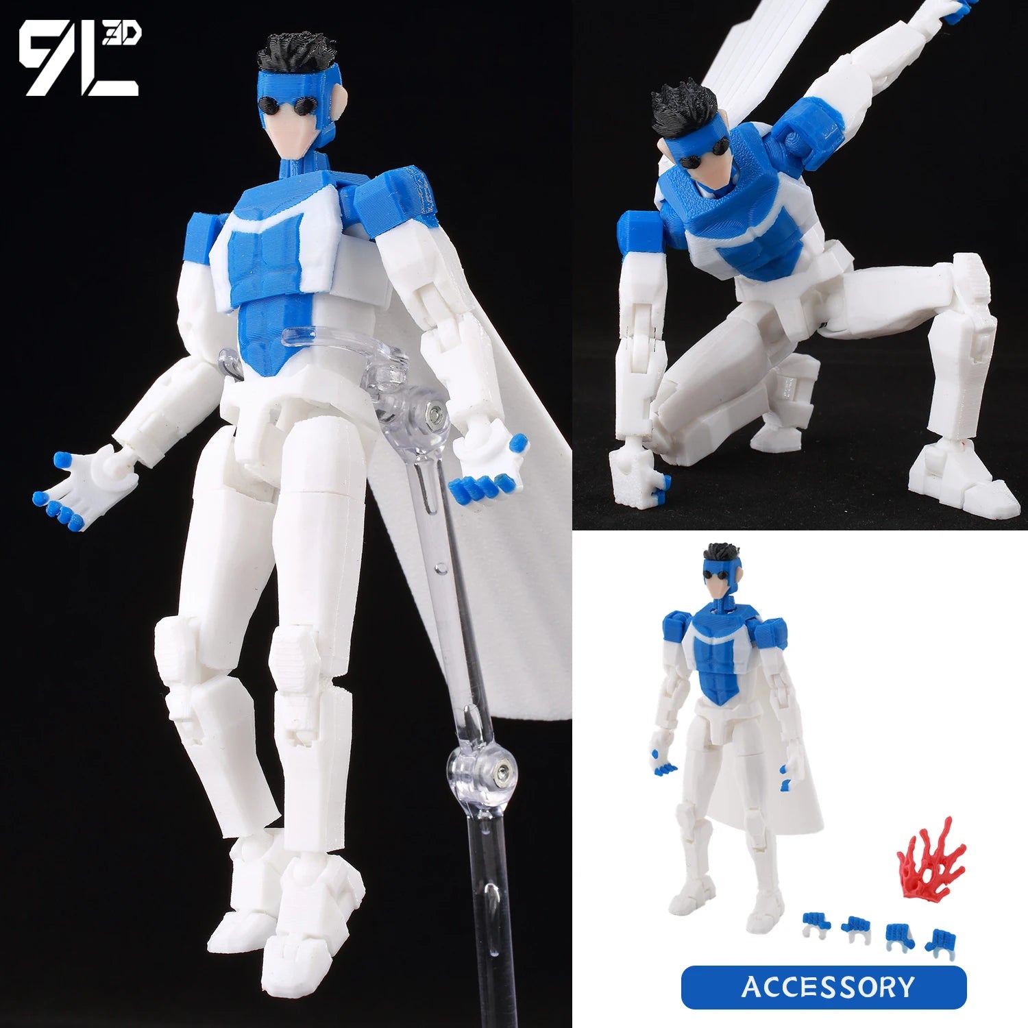 9L3D Printed Deadpool Wolverine Batman Spider-Man Venom Action Figures Dummy13 Lucky13 T13  Anime Model Toys Collectors Gifts