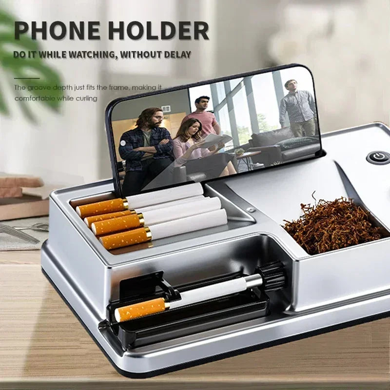 Auto Cigarette Maker Tools Hot Infrared Electric Cigarette Rolling Machine 6.5/8mm Dual-use Tube Injector Roller Tobacco Filling