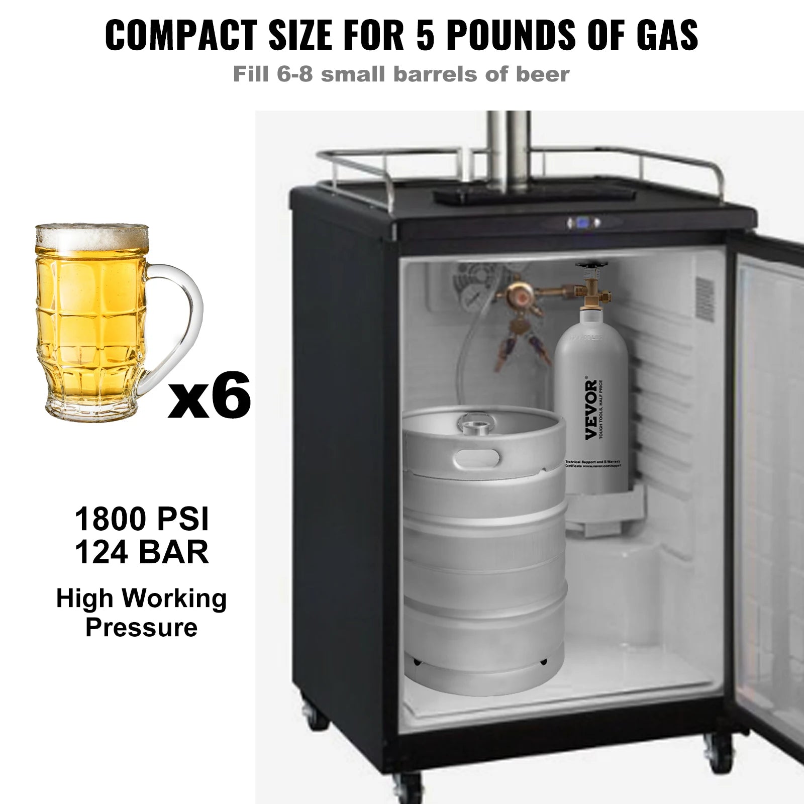 5 Lbs CO2 Tank Aluminum