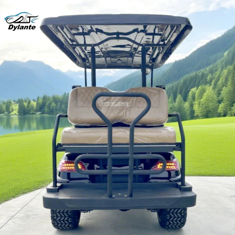 2 4 Seater Low Speed Car 4 Wheel Club Car 4kw Drive Push Type 72v Lithium Battery Electric Street Legal Golf Cart For Sale