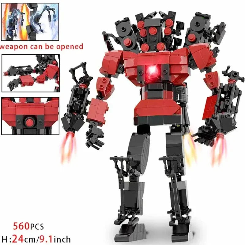 Moc Skibidi Toilet Action Figures Model Building Blocks Camerman Titan Speakerman Surveillance Man TVMan Boys Toys For Kids Gift