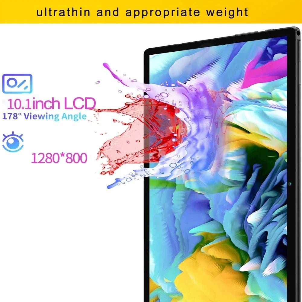 Stay connected and productive with this Android 13 tablet PC—featuring Wi-Fi, Bluetooth, 4GB RAM, 64GB storage, and dual SIM support for versatile use!