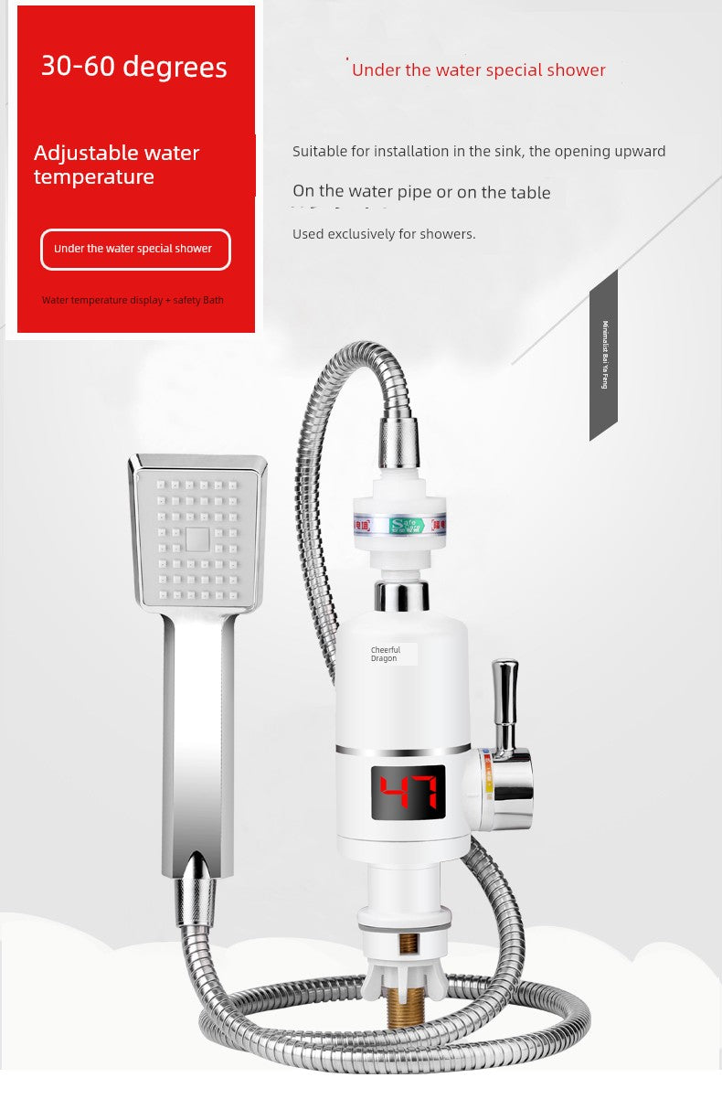 Happy Dragon Egg Hot Faucet Shower Bath Fast Heating Instant Water Heater Faucet Hot and Cold Dual-Purpose Electric Water Heater