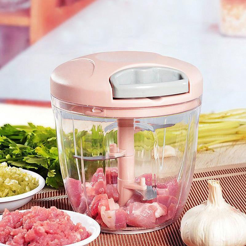 500/900ML Garlic Chopper Meat Grinder Manual Rotate Vegetable Cutter Chopper Slicer Fruit Garlic Crusher Kitchen Gadget Blenders