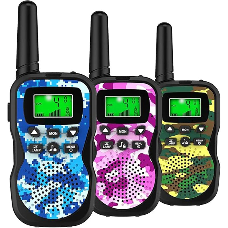 3 PCS Kids Walkie Talkie, 3KM Long Range Wireless Intercom, Parent-Child Interaction Toy, Gift for Children (Batteries Required)