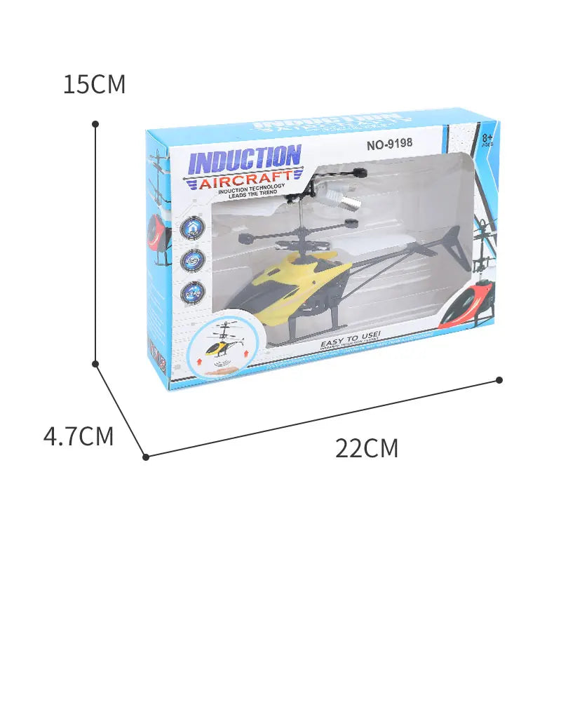 Rechargeable Mini RC Drone Remote Safe Fall-resistant RC Helicopters Drone ChildrenToys(No remote control battery)